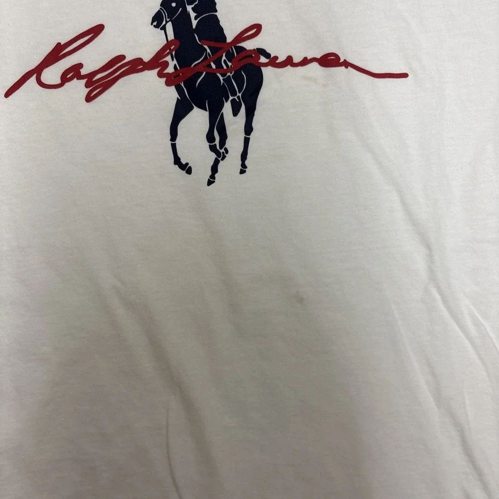 Polo Ralph Lauren Classic Fit Short Sleeve Big‎ Pony Logo T-Shirt White Medium